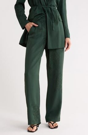 Lafayette 148 New York Gates Pants in Deep Malachite at Nordstrom Rack, Size 12