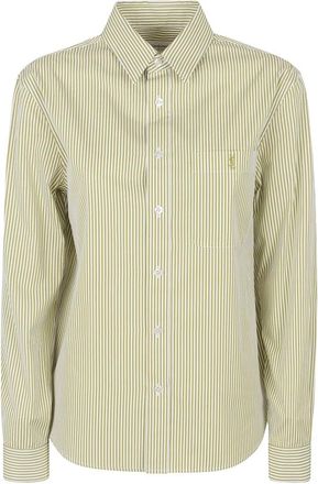 Saint Laurent Shirts, female, Beige, Size: 2XS Cassandre Shirt