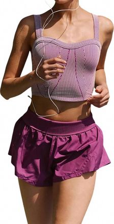 Free People Perfectly Pleated Cami In Deep Mulberry Combo