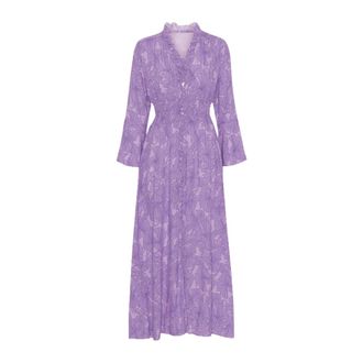 Americandreams Sally Lange Jurk - Dames - Maxi kleedjes - Paars - S - Kleedjes
