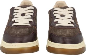 Autry Medalist Low Crocodile Embossed Suede Sneakers