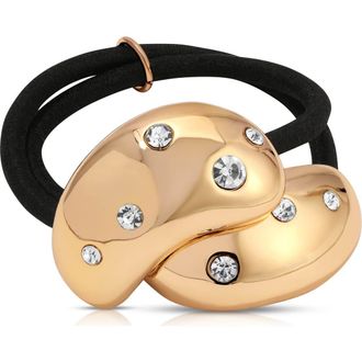 Ettika Crystal Studded Double Nugget Hair Tie in Gold at Nordstrom