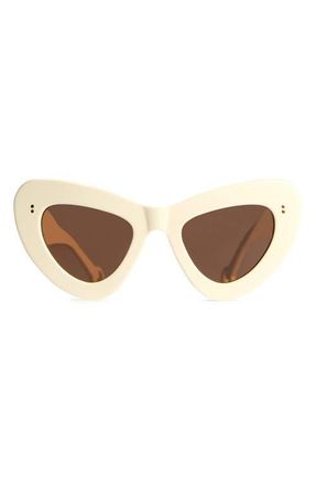 J.W.Anderson 49mm Butterfly Sunglasses in Off White at Nordstrom