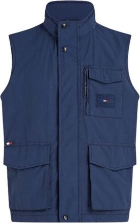 Tommy Hilfiger Utility Mouwloos Vest - Heren - Bodywarmers - Blauw - XL - Katoen - Jassen