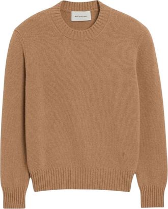 Ami Beige Crew Neck Sweater