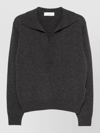 Victoria Beckham genevieve open collar wool cashmere jumper