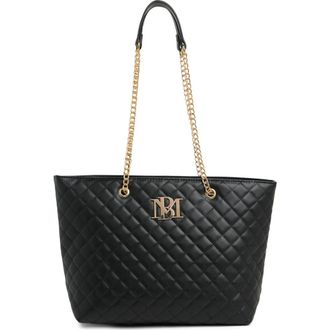 Badgley Mischka Large Quilted Tote Bag in Black at Nordstrom Rack