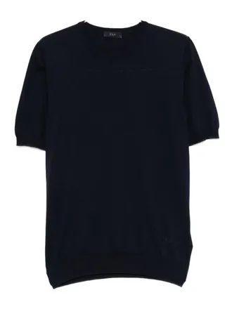 Fay Blue Crew Neck T-Shirt