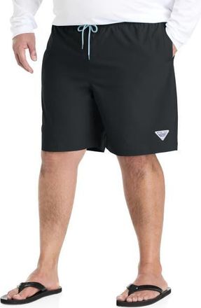 Columbia Big & Tall Pfg Rambler Swim Trunks in Black at Nordstrom, Size 1Xb