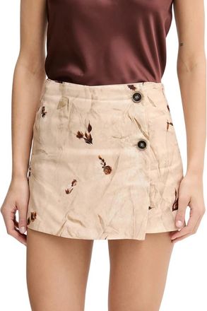 Silvian Heach Lonia Skort - Dames - Korte rokken - Beige - S - Polyester - Rokken