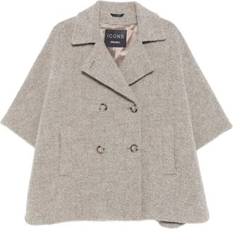 Cinzia Rocca Giacca doppiopetto a maniche corte - Grigio