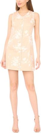 CeCe by Cynthia Steffe Floral Print Sleeveless Minidress in Toffee at Nordstrom, Size 12