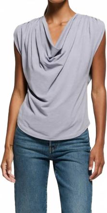 Nation Ltd Geni Cowl Neck Top In Sliver Sea
