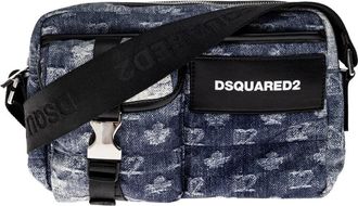 Dsquared2 D2 Monogram Crossbody Tas - Heren - Schoudertassen - Blauw - ONE Size - Denim - Tassen
