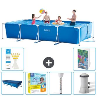 Intex Piscina Con Estructura Rectangular - 450x220x84 Cm - 7-piezas S18