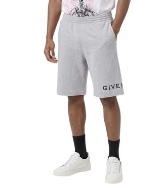 Givenchy Grey Logo Relaxed Shorts