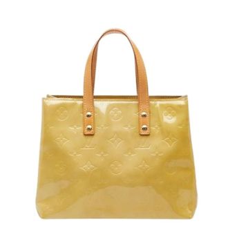 Louis Vuitton Pre-owned Handbags, female, Beige, Size: ONE SIZE Pre-owned Vintage Patent Leather Handbag