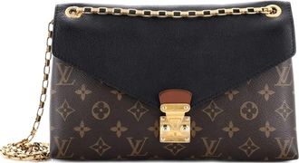 Louis Vuitton Borsa a spalla Pallas Chain Monogram in tela e pelle di vitello - Nero