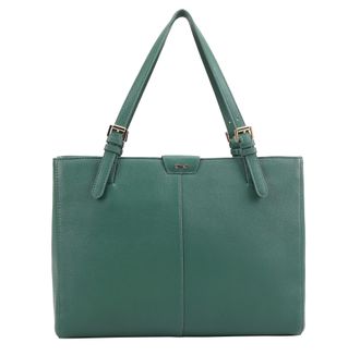 Paul Costelloe Womens Argo Leather Shoulder Bag - Green - One Size