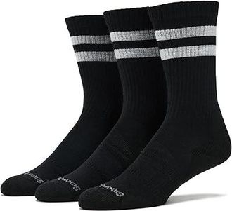 Smartwool Everyday Athletic Stripe Crew Socks 3pk Quarter Length Socks Shoes Black : LG (US Mens Shoe 9-11.5 - Womens Shoe 10-12.5)