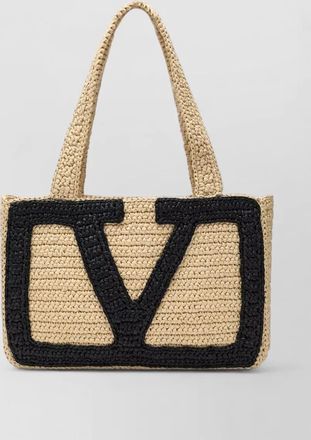 Valentino Garavani tote bag dual handles woven texture