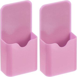 No Brand Portal&aacute;pices Magn&eacute;tico Para Nevera, Paquete De 2, 120x57 Mm, Organizador De Portal&aacute;pices Para Pizarra Blanca Y Rotulador, Apto Para Pared, Color Rosa