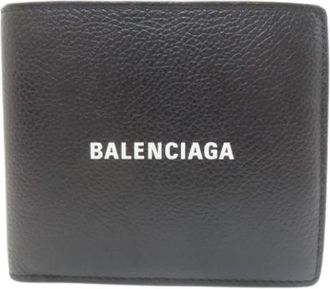 Balenciaga Pre-owned Vintage Bi-fold Portemonnee - Heren - Vintage Accessoires - Zwart - ONE Size - Leer - Vintage