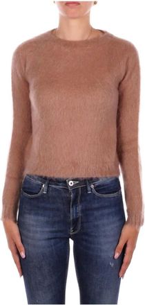 Max Mara Round-neck Truien - Dames - Ronde hals truien - Bruin - L - Truien & Vesten