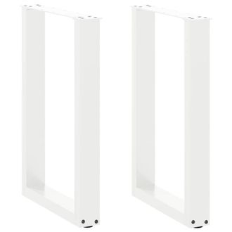 Berkfield Home Coffee Table Legs U-Shaped 2 pcs White 50x(72-73) cm Steel
