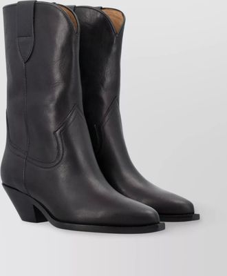 Isabel Marant leather lace-up mid-calf cowboy boots