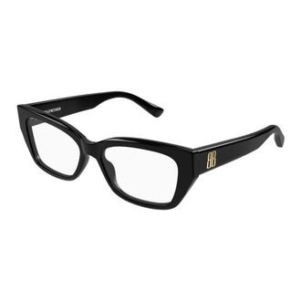 Balenciaga Rectangular Eyeglasses - female - Balenciaga - Glasses - Black - 55 MM - Accessories