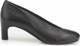 Del Carlo Zwarte Leren Pumps - Sterke Persoonlijkheid - Dames - Pumps - Zwart - 36 EU - Schoenen