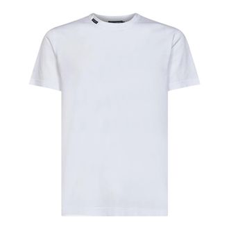 Dolce & Gabbana T-Shirts, male, White, Size: 3XL Ribbed Crewneck T-Shirt