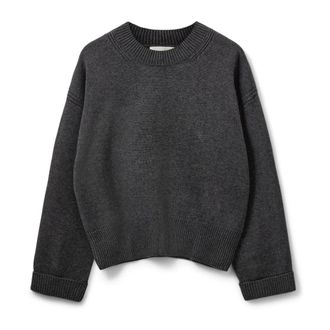 Sofie Schnoor Round-neck Knitwear, female, Gray, Size: XL Round-neck Knitwear