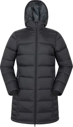 Mountain Warehouse Dames Stratus Extreme Opvouwbare Lange Donsjack (Zwart)