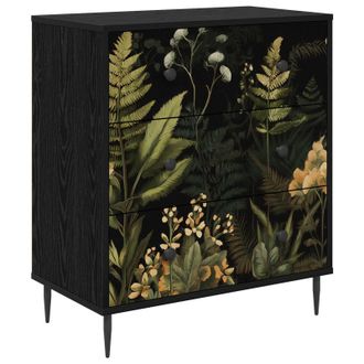 vidaXL Cajonera Rhenen Estampado De Selva Tropical 66 X 36,5 X 76 Cm Vidaxl