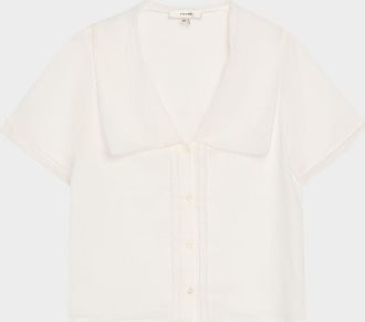 Frame Denim The Scallop Sailor Blouse