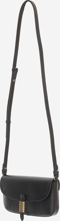 Pinko Womens Saddle Leather Shoulder Bag Black