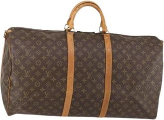 Louis Vuitton Pre-owned Weekend Bags, female, Brown, Size: ONE SIZE Pre-owned Canvas Weekend Bag