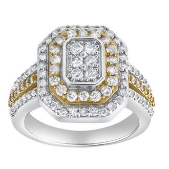 LuvMyJewelry Aurelia Crest 1.20 Ct 10K Gold Diamond Ring in 10K White Gold at Nordstrom, Size 5.5