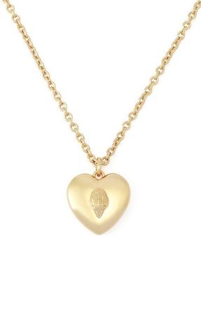 Kurt Geiger Eagle Heart Pendant Necklace in Gold/Blue at Nordstrom