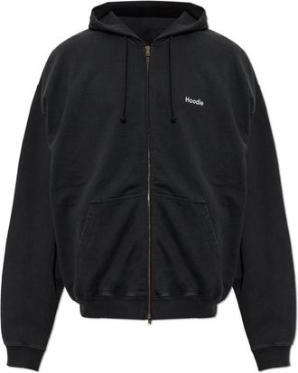 VETEMENTS Hooded Sweatshirt - Heren - Vesten met rits - Zwart - S - Katoen - Hoodies & sweatvesten