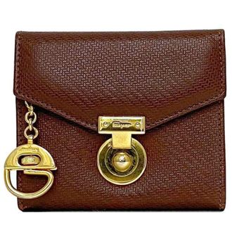 Ferragamo Leather Coin Purse/Coin Case (Pre-Owned)
