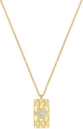 Bony Levy Cleo 18K Yellow Gold Diamond Tag Pendant Necklace at Nordstrom Rack