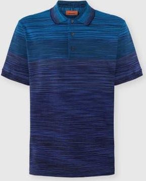 Missoni Short Sleeve Polo With Flame Knit in Blue at Nordstrom, Size Xx-Large