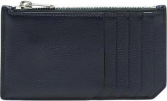 Saint Laurent Pre-owned Wallets, female, Blue, Size: ONE SIZE Pre-owned Card Case