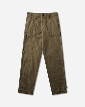 Undercover Men s Side Zipper Cotton Chino Pants Khaki