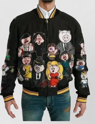 Dolce & Gabbana silk printed bomber jacket