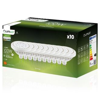 OEM 10 Lampadine Led Gu10 Spotlight Es111 15w = 100w 1521lm 4000k Neutro 38&deg; Lumiled