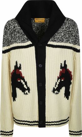 Guest In Residence Rodeo Chunky Knit Equestrian Cardigan